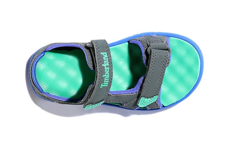 Lookbook (Preschool) Timberland Perkins Row 'Grey Blue Velcro' A24ZG