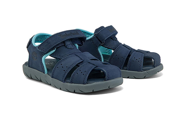 Shop 幼童 Timberland添柏蘭 舒適輕便耐磨涼鞋 藍黑