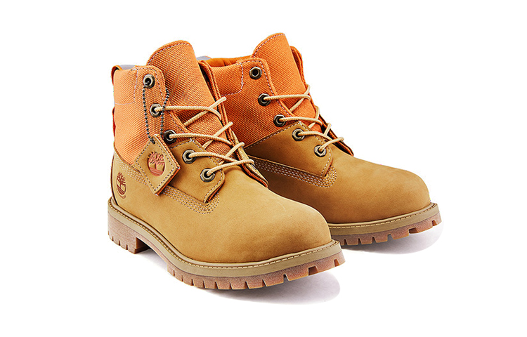 Shop 大童 Timberland添柏岚 舒適休閒防水高筒馬丁靴 青少年 小麥