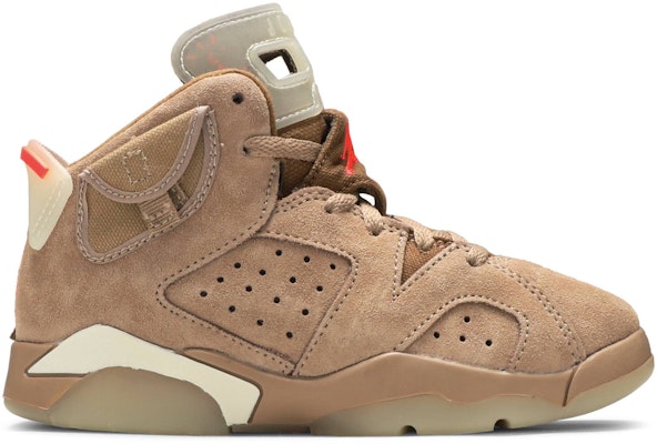 (Preschool) Travis Scott x Air Jordan 6 Retro 'British Khaki' DH0693-200 Buy (Preschool) Travis Scott x Air Jordan 6 Retro 'British Khaki' DH0693-200