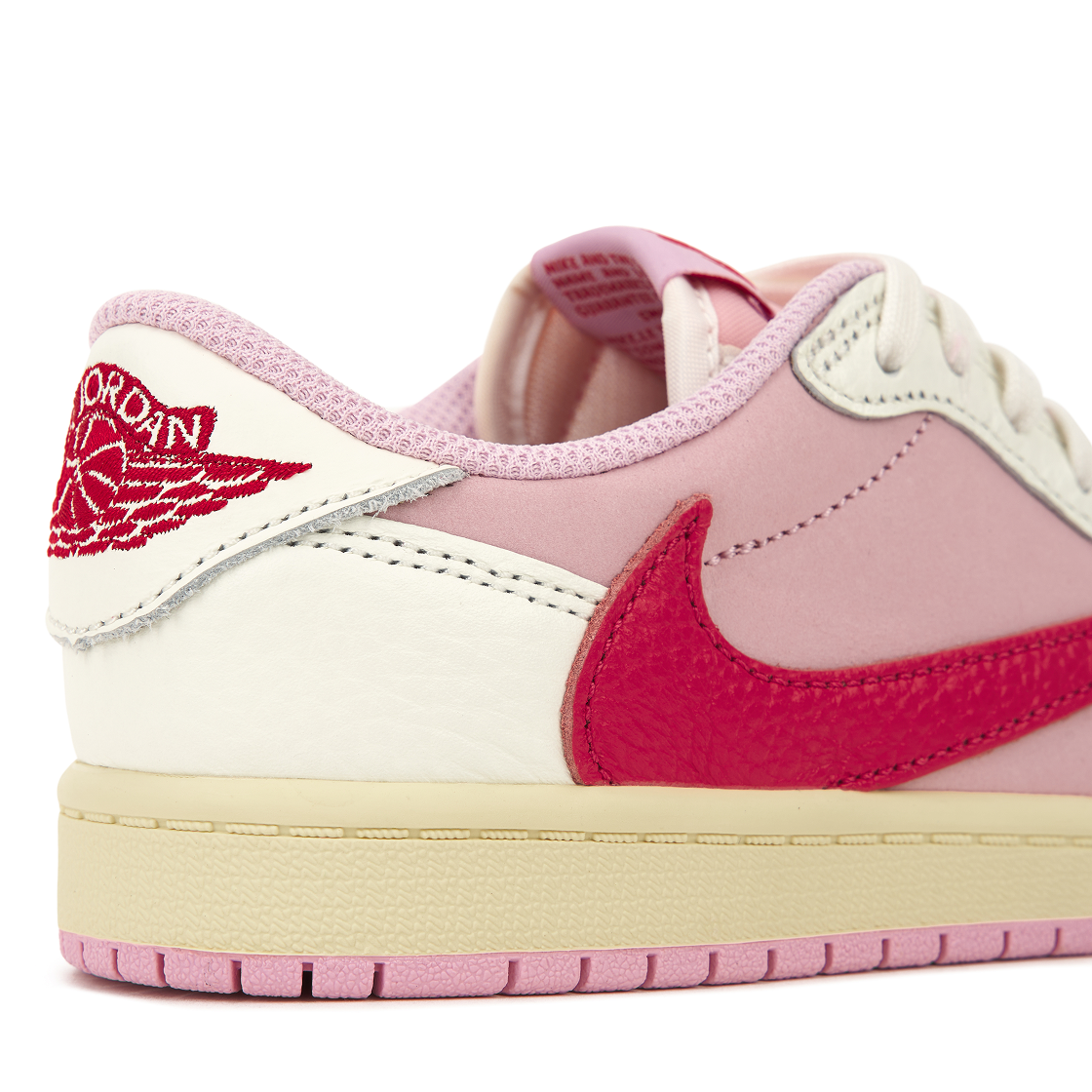 Cheap (PS) Travis Scott x Air Jordan 1 Retro Low OG ''Sail Tropical Pink'' Malay Translation: Travis Scott x Air Jordan 1 Low OG Retro ''Sail Tropical Pink''. IQ7605-101
