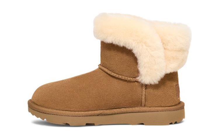 (Preschool) UGG Classic Low Fur 'Chestnut' 1153637K-CHE