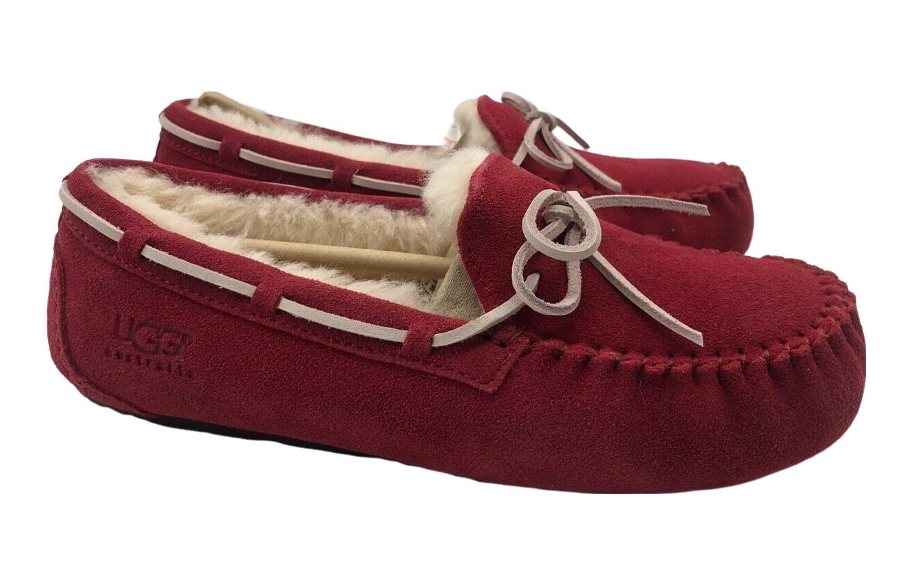 Lookbook 大童 UGG DAKOTA 絨面 舒適柔軟 百搭耐磨 兒童休閒鞋 紅色