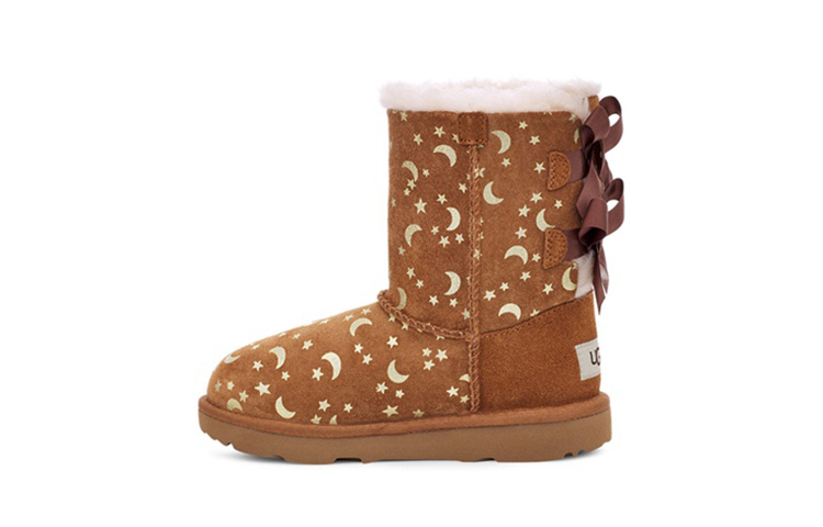 (Preschool) UGG Bailey Bow Sun & Moon Fleece Lined Brown 1119170T-CHE