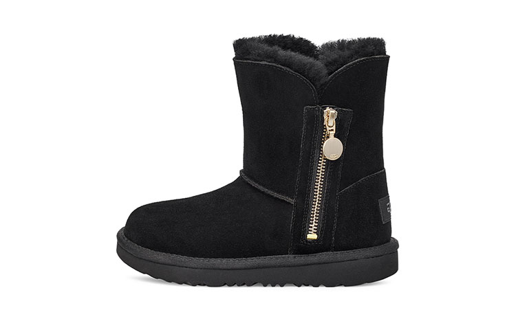 (Preschool) UGG Bailey Zip Short Black 1123613T-BLK