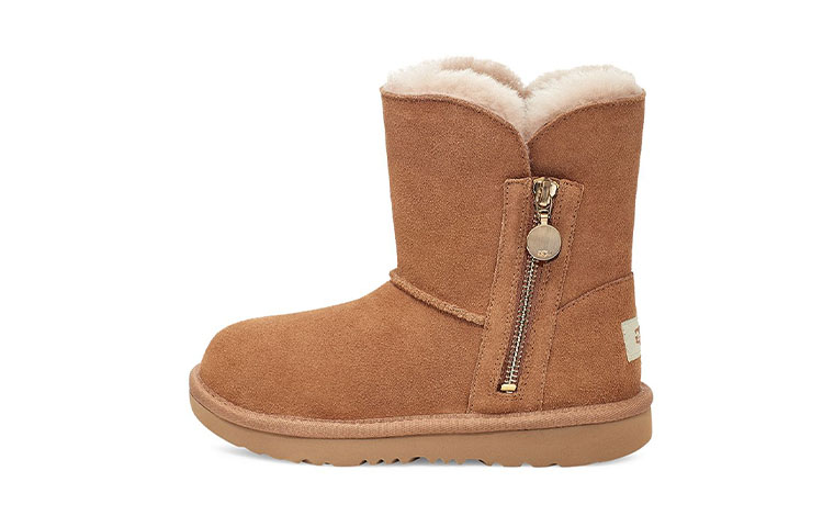 (Preschool) UGG Bailey Zip Short Chestnut 1123613T-CHE