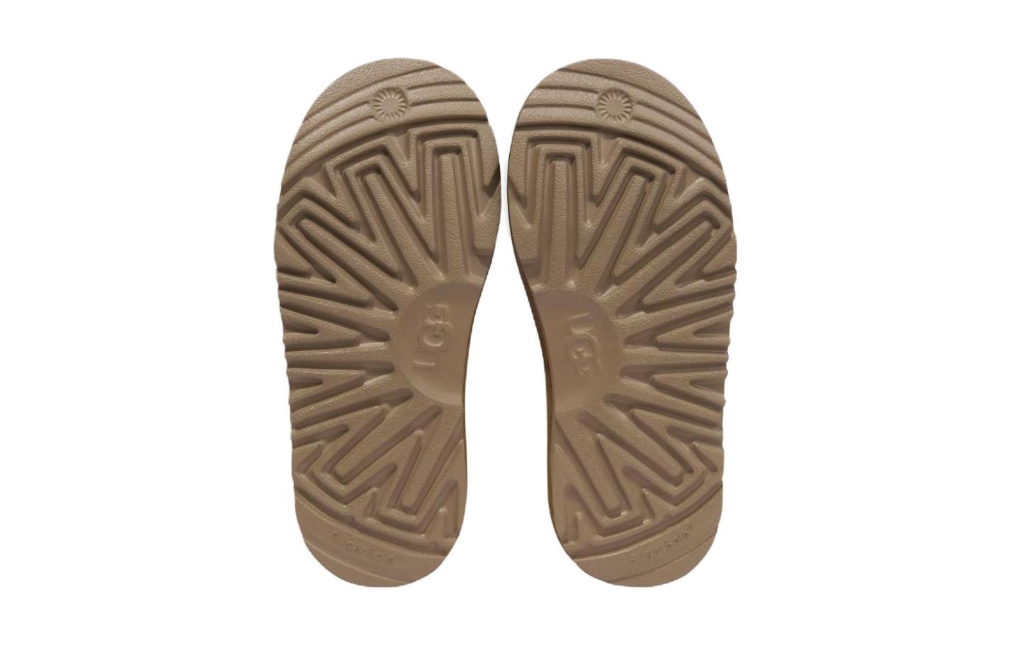 Shop 兒童 UGG 絨面 圓頭套腳 耐磨 高筒 兒童靴子 棕色