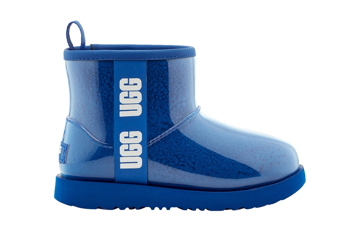 Order 大童 UGG 經典透明迷你 II 羊皮 舒適保暖戶外休閒 中筒 雪地靴 藍果凍