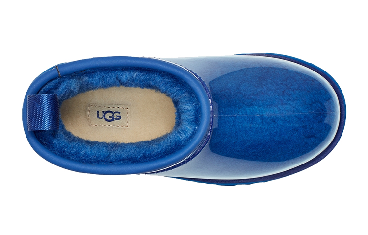 Shop 大童 UGG 經典透明迷你 II 羊皮 舒適保暖戶外休閒 中筒 雪地靴 藍果凍