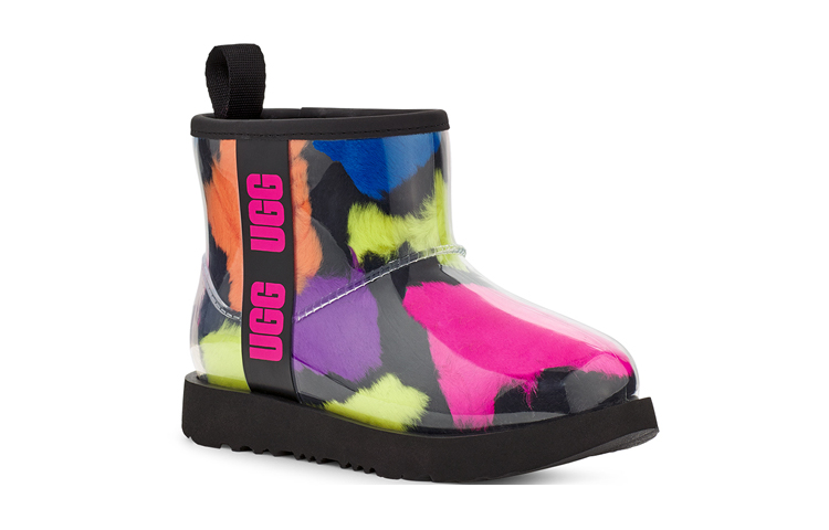 Lookbook (PS) UGG Classic Clear Mini Party Spots - But Mini dengan Rekaan Bintik Meriah 1124910K-BLK