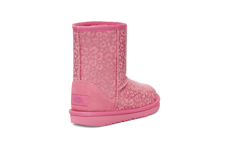Purchase 幼童 UGG 經典 II 閃亮豹紋 加絨雪靴 野漿果色