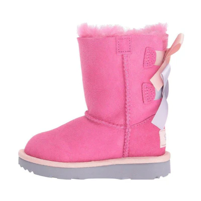 (TD) UGG Bailey Bow II Boot 'Pink Icelandic Blue'
