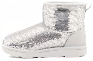 (Preschool) UGG Classic Mini 'Sequin Silver' 1143708K-SLVR (Preschool) UGG Classic Mini 'Sequin Silver' 1143708K-SLVR