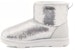 (PS) UGG Classic Mini 'Sequin Silver' Perak Berkilauan 1143708K-SLVR