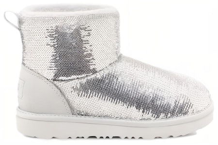 (PS) UGG 经典迷你靴 '银色亮片' 1143708K-SLVR Order (PS) UGG 经典迷你靴 '银色亮片' 1143708K-SLVR