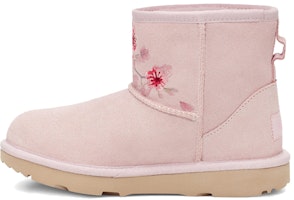 (Preschool) UGG Classic Mini Blossom Fleece Lined Pink 1119832T-SLPN (Preschool) UGG Classic Mini Blossom Fleece Lined Pink 1119832T-SLPN