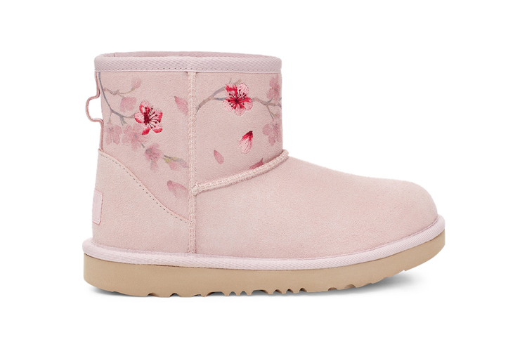 Order (Preschool) UGG Classic Mini Blossom Fleece Lined Pink 1119832T-SLPN