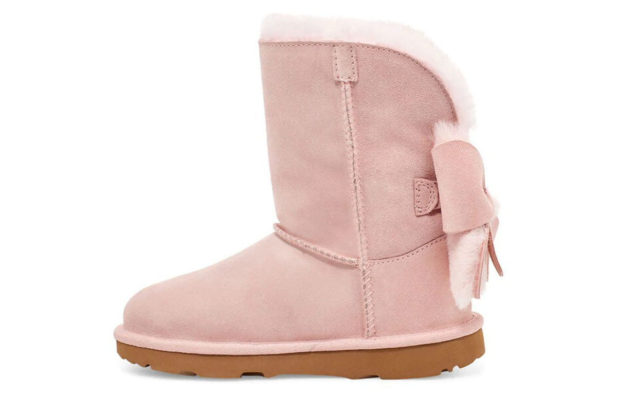 (Preschool) UGG Classic Mini II 'Cuffed Bow Pink' 1112298K-PCD