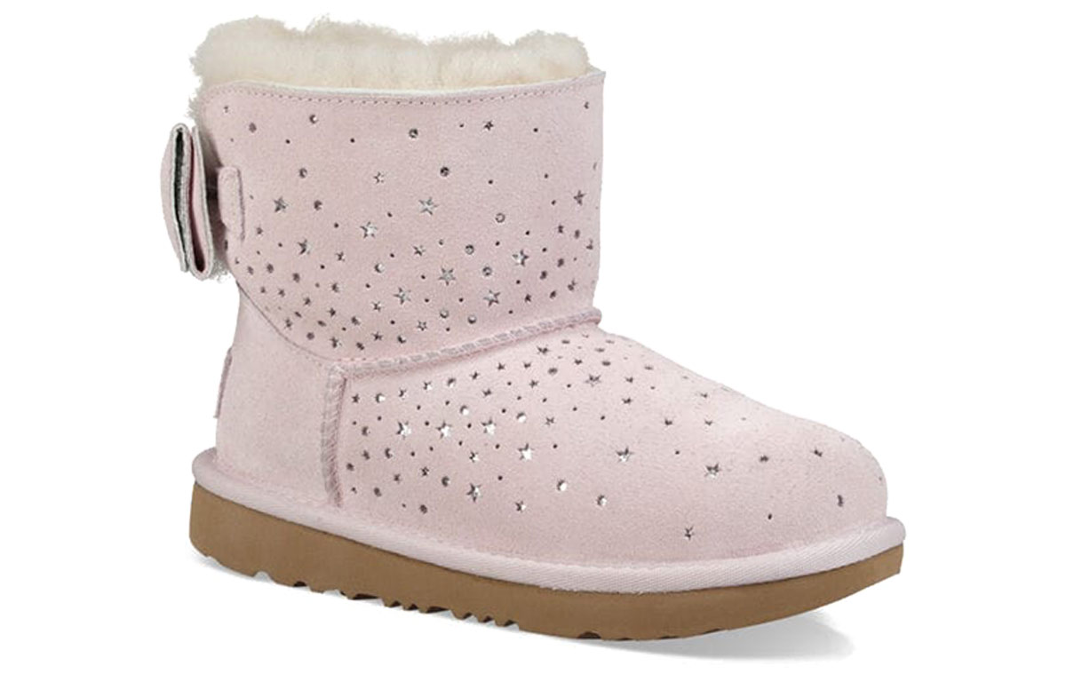 Lookbook (Preschool) UGG Classic Mini II Bow 'Stargirl Pink' 1095729K-BPNK
