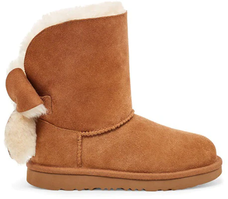 UGG 經典迷你 II 反折蝴蝶結 雪地靴 大童 栗子棕色 Order UGG 經典迷你 II 反折蝴蝶結 雪地靴 大童 栗子棕色