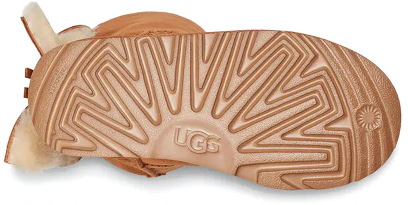 UGG 經典迷你 II 反折蝴蝶結 雪地靴 大童 栗子棕色 Details for UGG 經典迷你 II 反折蝴蝶結 雪地靴 大童 栗子棕色