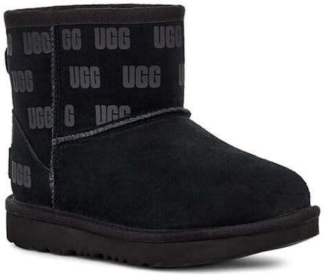 UGG 經典迷你二代印花雪地靴 大童 黑色 Lookbook UGG 經典迷你二代印花雪地靴 大童 黑色