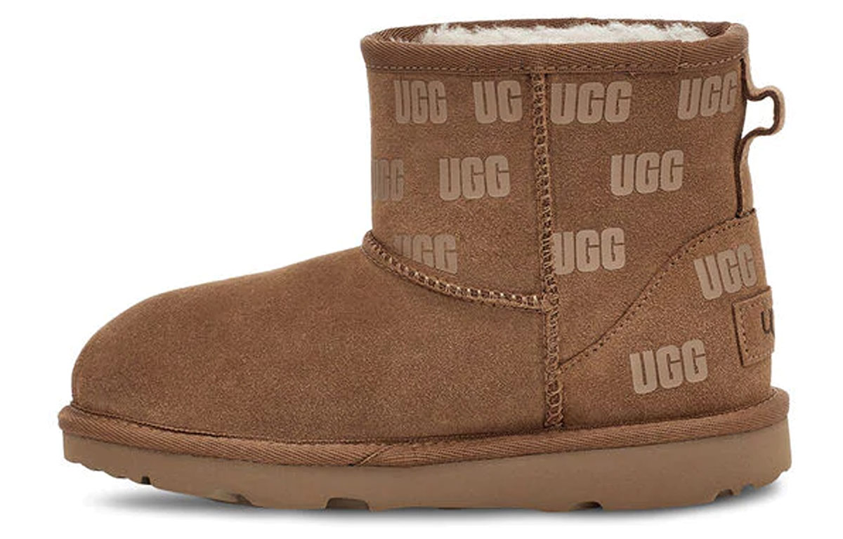 (Preschool) UGG Classic Mini II Print 'Chestnut Brown' 1119390K-CHE