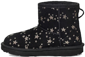 (Preschool) UGG Classic Mini II Stars Snow Boots Black 1115852T-BLK (Preschool) UGG Classic Mini II Stars Snow Boots Black 1115852T-BLK