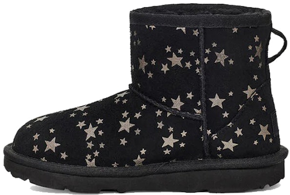(Preschool) UGG Classic Mini II Stars Snow Boots Black 1115852T-BLK Buy (Preschool) UGG Classic Mini II Stars Snow Boots Black 1115852T-BLK