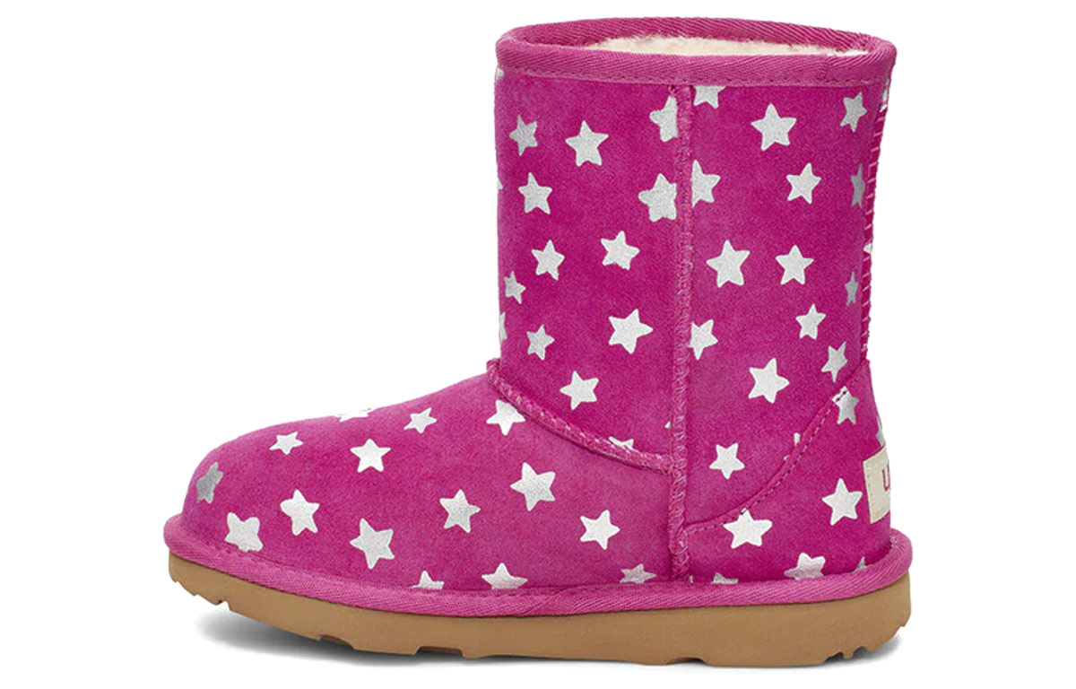 (Preschool) UGG Classic Short II 'Pink Stars' 1019697T-FUS