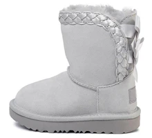 (Preschool) UGG Classic Short II Snow Boots Gray 1103617T-GRV (Preschool) UGG Classic Short II Snow Boots Gray 1103617T-GRV