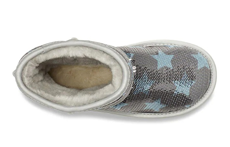 (PS) UGG Classic Short ll Sequin Star Big Boys Denim Blue 圖 4