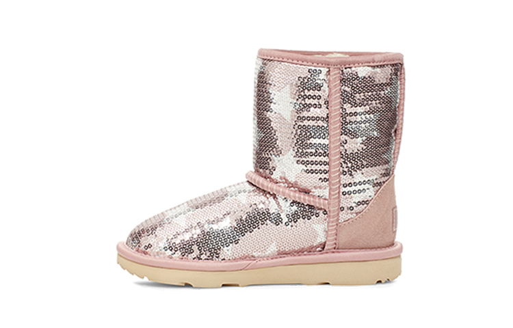 (Preschool) UGG Classic Short ll Sequin Star Pink 1107988T-PCRY