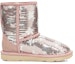 Order (PS) UGG Classic Short II Sequin Star Merah Jambu 1107988T-PCRY