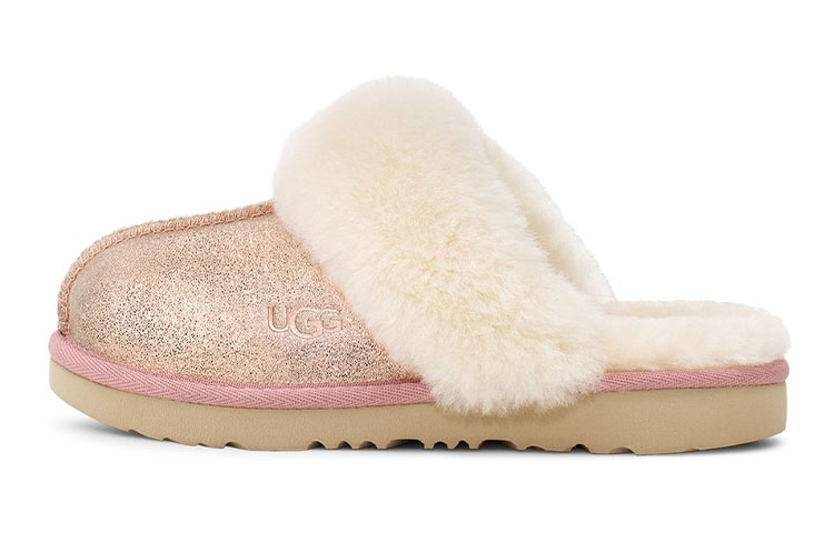 (Preschool) UGG Cozy II Metallic Glitter Slipper 'Rose Gold' 1121094K-RGL