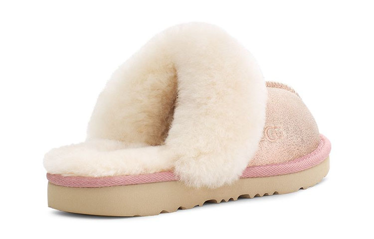 Shop (PS) UGGコージーII メタリックグリッター ローズゴールド スリッパ 1121094K-RGL