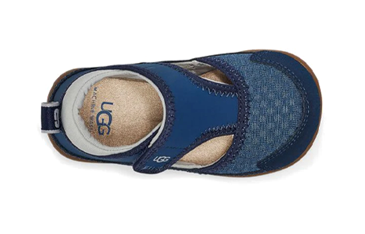 Shop (Preschool) UGG Delta Closed Toe Fisherman Sandals 'Blue Brown' 1117242T-ENB
