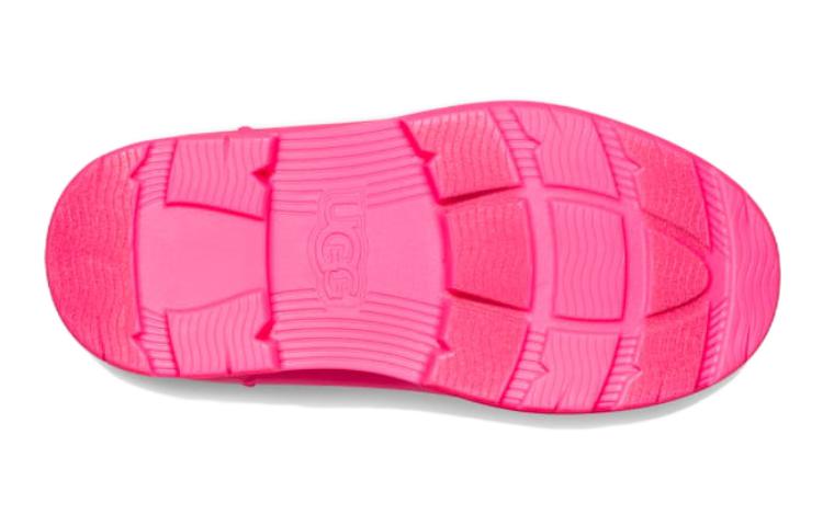 Shop 大童 UGG Droplet 一體成形 圓頭套腳 高筒 兒童靴子 泰妃粉色