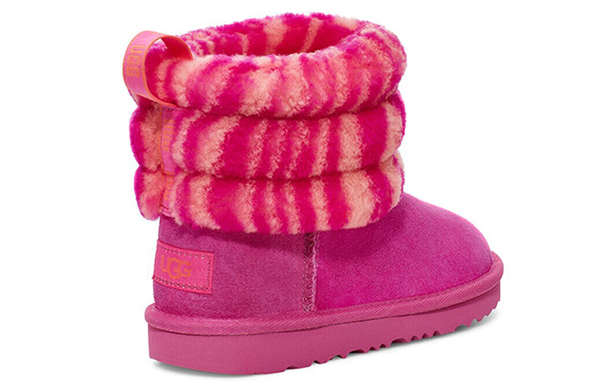 Shop (PS) UGG Fluff Mini Acolchado 'Cebra Rosa' 1116116K-RCR