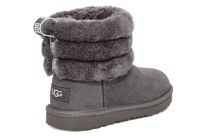 Lookbook (PS) UGG 키즈 퀼팅 플리스 안감 그레이 부츠 (UGG Kids Quilted Fleece Gray Boots) 1103612K-CHRC
