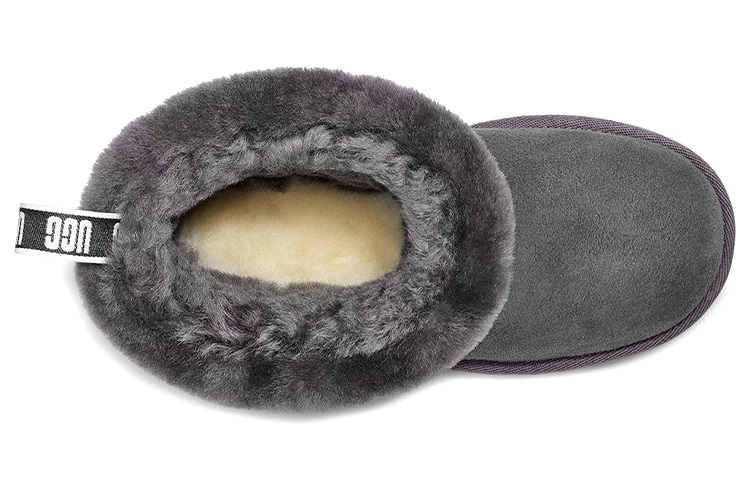 Shop (PS) UGG 키즈 퀼팅 플리스 안감 그레이 부츠 (UGG Kids Quilted Fleece Gray Boots) 1103612K-CHRC