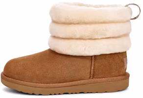 (Preschool) UGG Fluff Mini Quilted Fleece Lined Brown 1103612T-CHE (Preschool) UGG Fluff Mini Quilted Fleece Lined Brown 1103612T-CHE