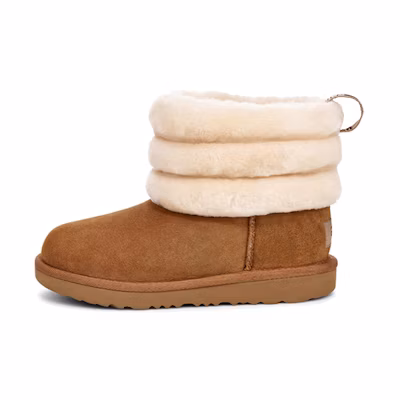 (PS) UGG Fluff Mini Quilted Fleece Lined Brown