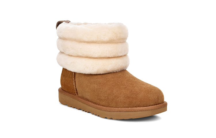 Lookbook (PS) UGG フラッフ ミニ キルテッド (ブラウン) 1103612T-CHE