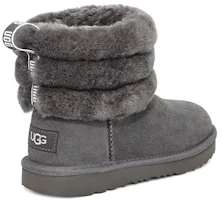Purchase (Preschool) UGG Fluff Mini Quilted Fleece Lined Gray 1103612T-CHRC