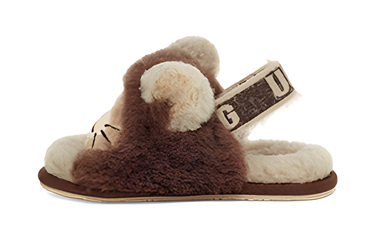 (Preschool) UGG Fluff Yeah 'Chocolate Tiger Print' 1124940T-SCLT