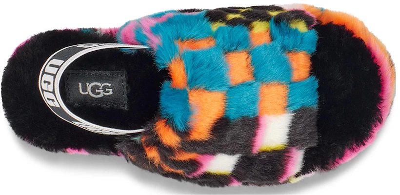 (Preschool) UGG Fluff Yeah Checks Slide 'Black Multi' 1130390K-BLKM Purchase (Preschool) UGG Fluff Yeah Checks Slide 'Black Multi' 1130390K-BLKM
