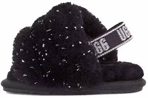 (Preschool) UGG Fluff Yeah Metallic Sparkle 'Black Comfort Casual' 1125376T-BLK (Preschool) UGG Fluff Yeah Metallic Sparkle 'Black Comfort Casual' 1125376T-BLK