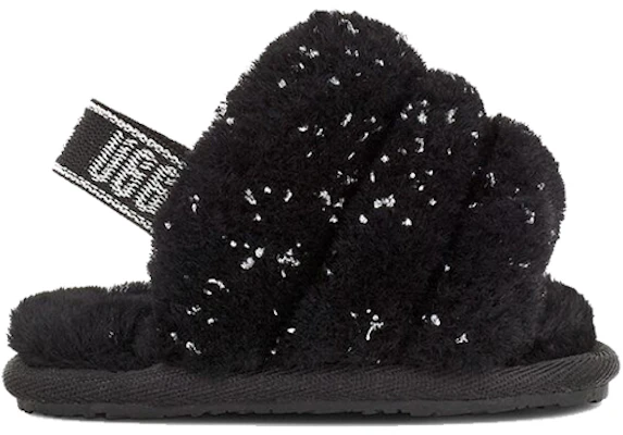 (Preschool) UGG Fluff Yeah Metallic Sparkle 'Black Comfort Casual' 1125376T-BLK Order (Preschool) UGG Fluff Yeah Metallic Sparkle 'Black Comfort Casual' 1125376T-BLK