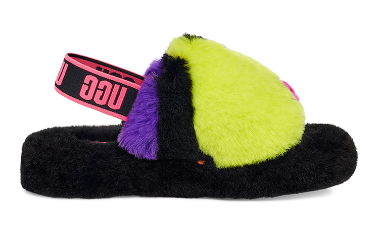 Order (PS) UGG Fluff Yeah Party Spots 'Hitam' 1124924K-BLK